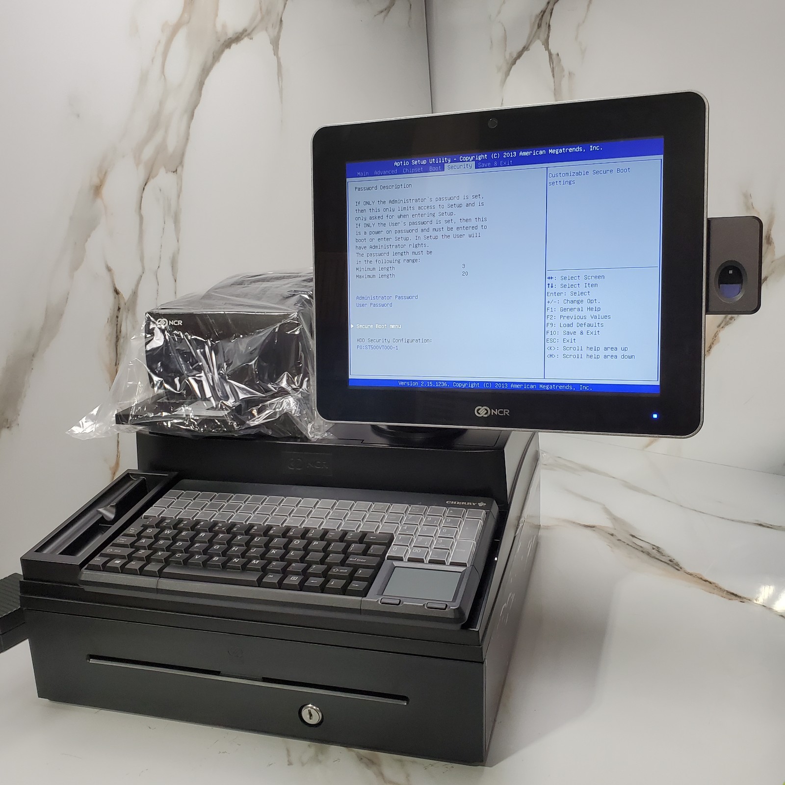 NCR XR7 7702-2515-8801 Combo w/NCR Printer, Cash Drawer,Key Board,Mounting *READ