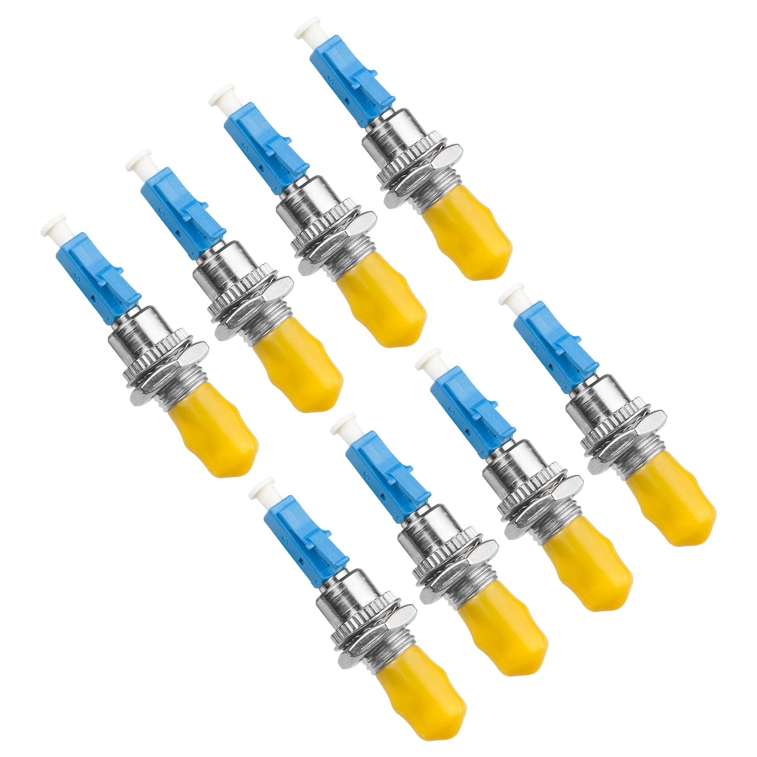 Duogalia 8 Pack Singlemode LC/UPC Male to ST/UPC Female Fiber Optic Adapter...