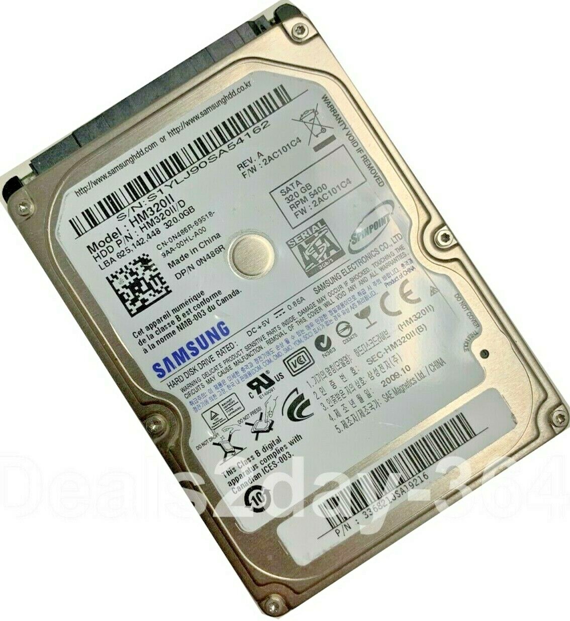 Samsung HM320II 320GB 5400RPM 3Gb/s 8MB 2.5" SATA Laptop Hard Drive (HM320II)