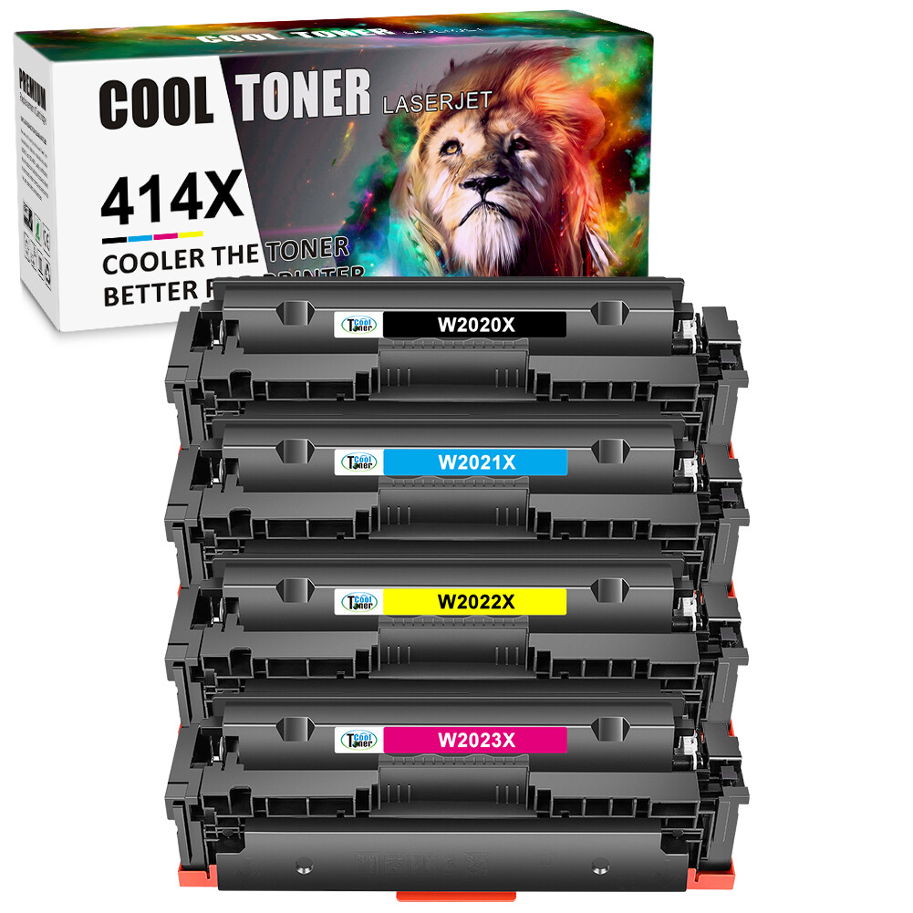 4PK Toner Compatible With HP 414X W2020X W2020A 414A Color Laserjet M479 No Chip