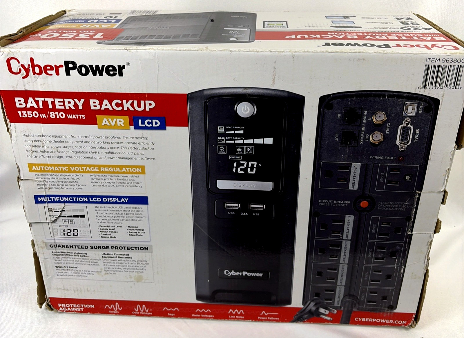 CyberPower CST135XLU 1350VA Battery Backup (963800)