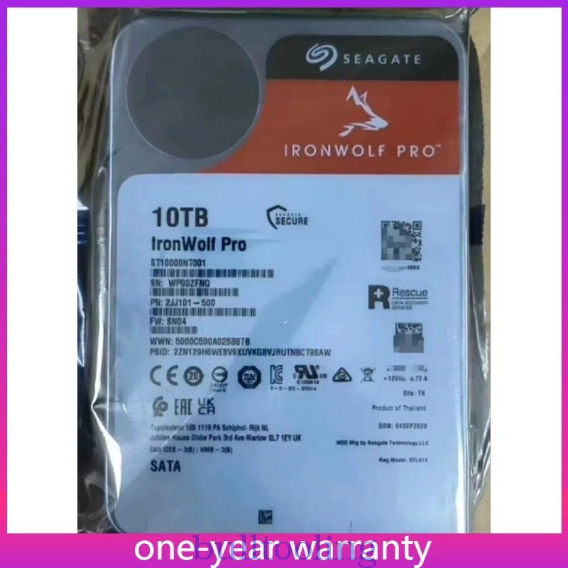 ST10000NT001 New Seagate IronWolf Pro Hard Drive 10TB 7200RPM 256MB SATA HDD