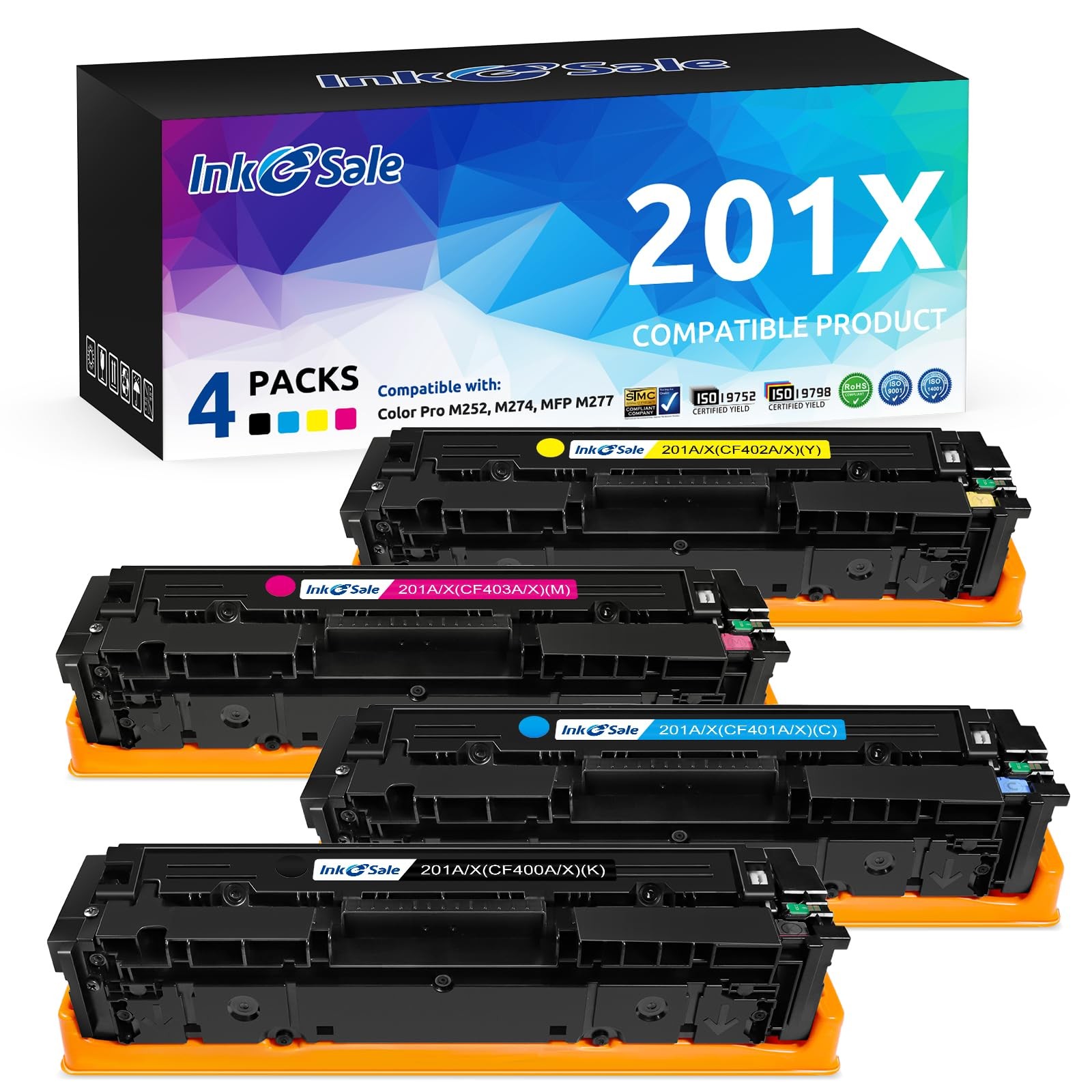 INK E-SALE Toner Cartridge for HP 201A 201X CF400X CF401X CF402X CF403X Black