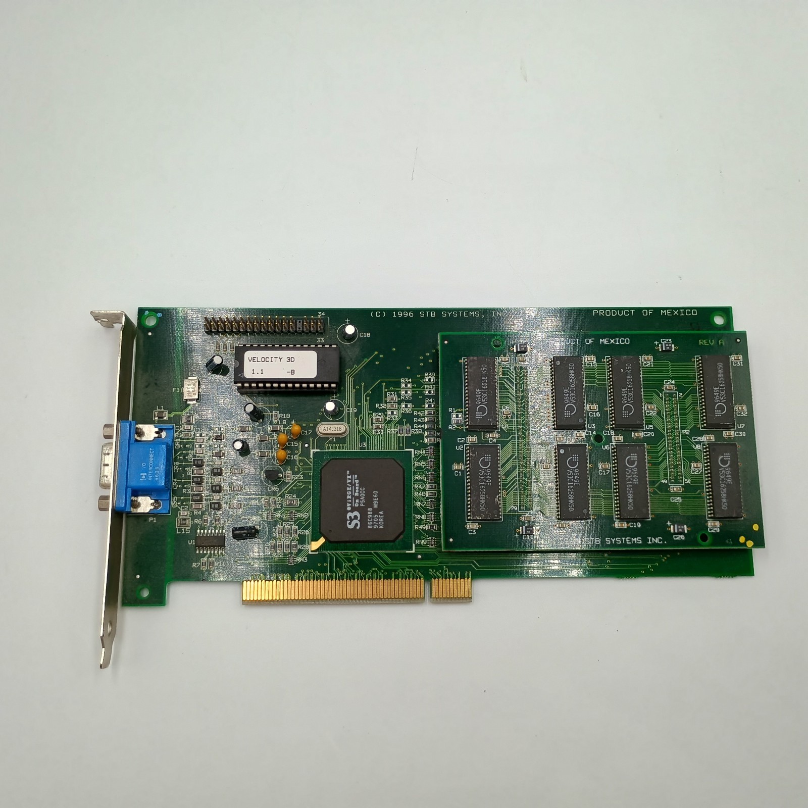STB Systems Velocity 3D S3 ViRGE/VX PCI Video Card 8MB Vintage 1996 VGA