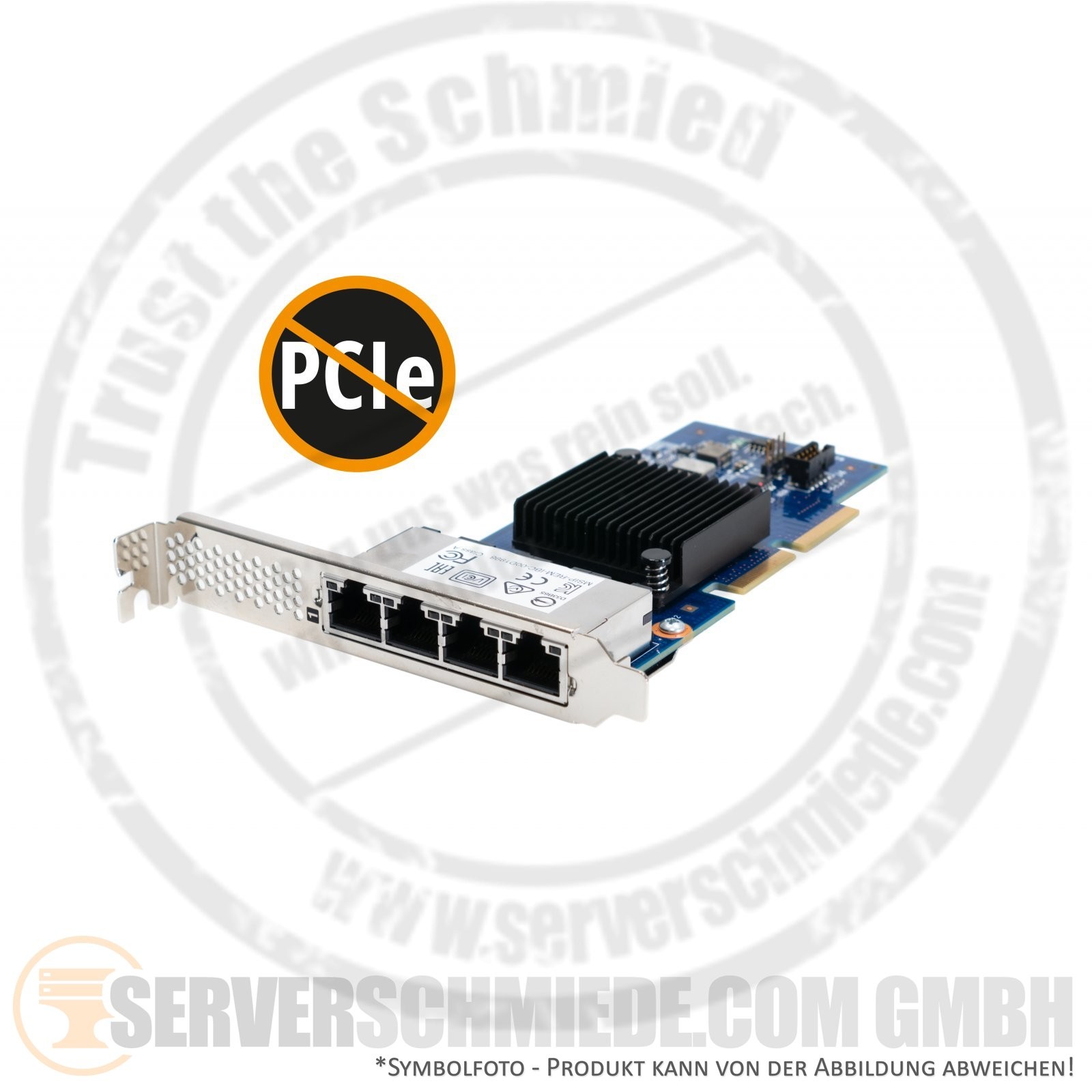 Lenovo Intel I350-T4 Quad Port 4x 1GbE Copper Network Ethernet RJ-45 Server Con