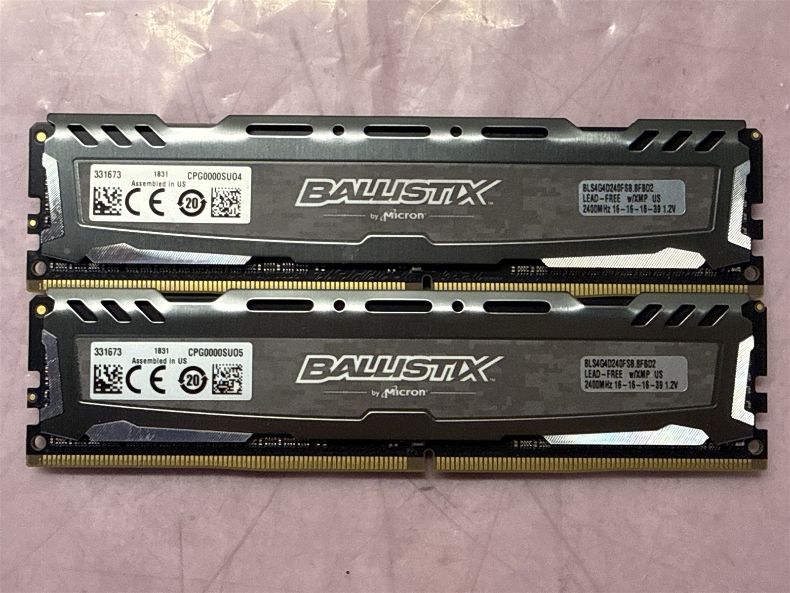MICRON BALLISTIX SPORT 8GB(2x4GB) DDR4-2400 DESKTOP MEMORY BLS4G4D240FSB.8FBD2