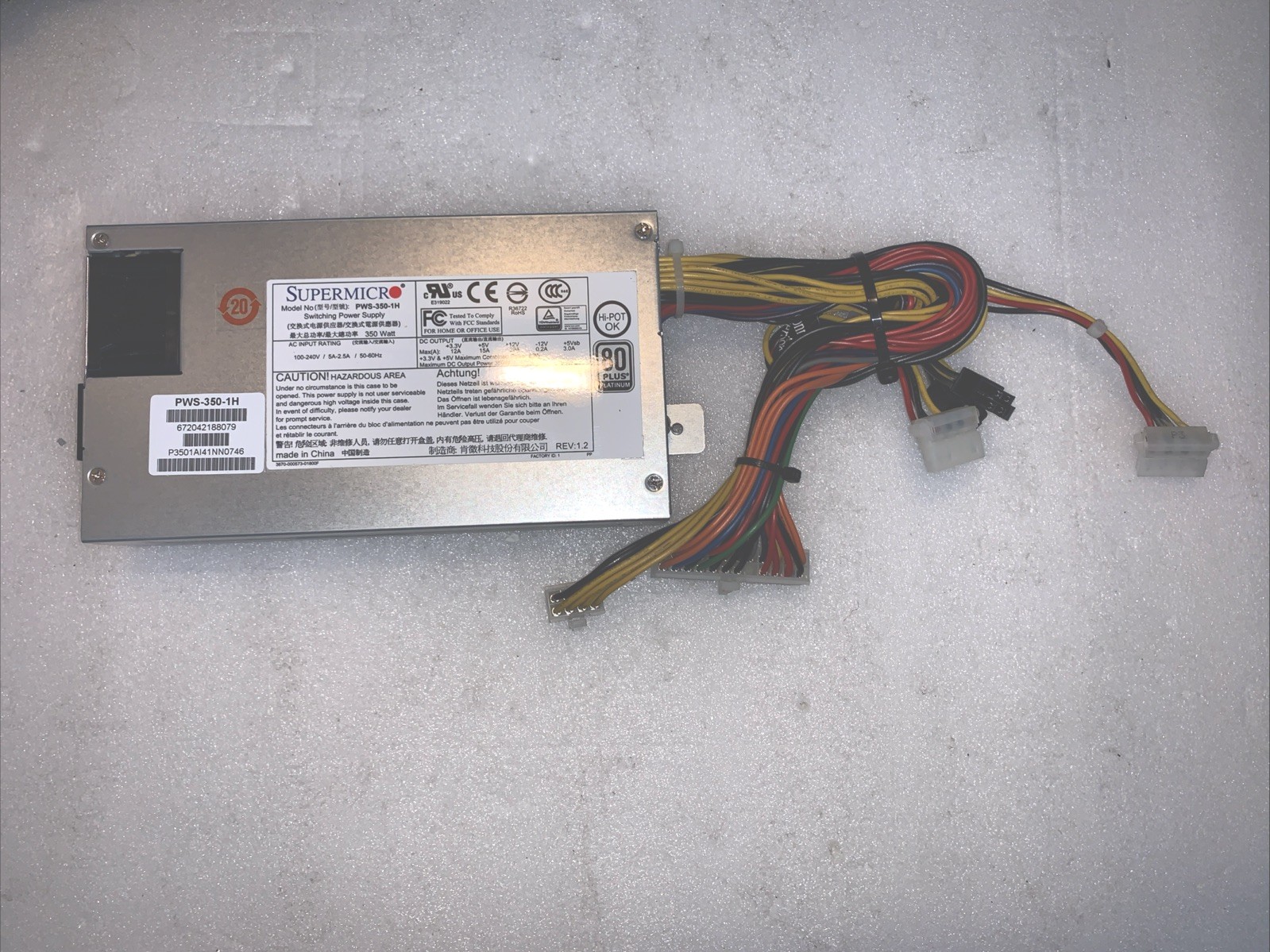 Supermicro PWS-350-1H 350W Power Supply