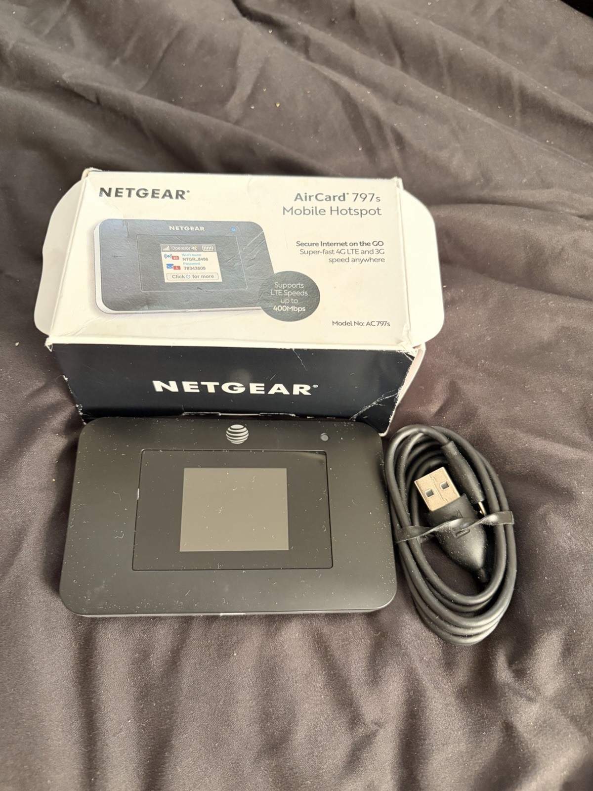 Netgear Aircard 797 AC797-100NAS 4G LTE AC1200 Wi-Fi Mobile Hotspot 
