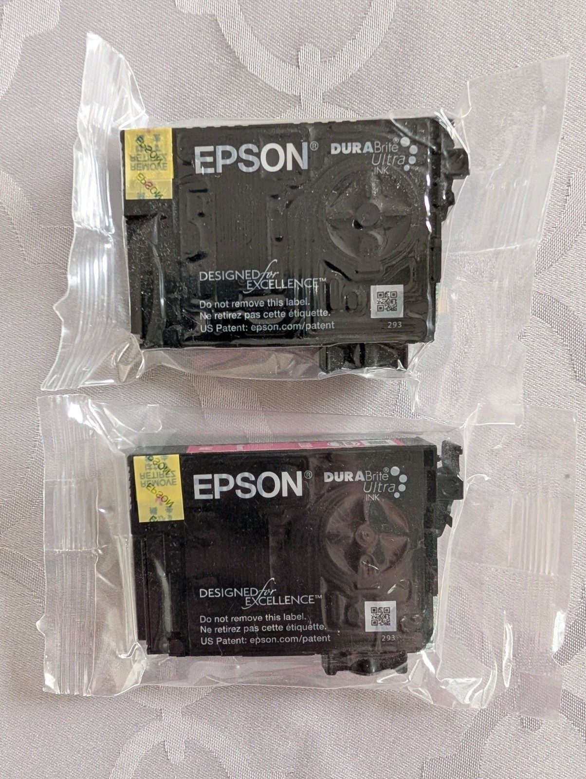 Sealed New 2 Epson 220 DURAbright Ultra Yellow and Magenta Pink Printer Ink