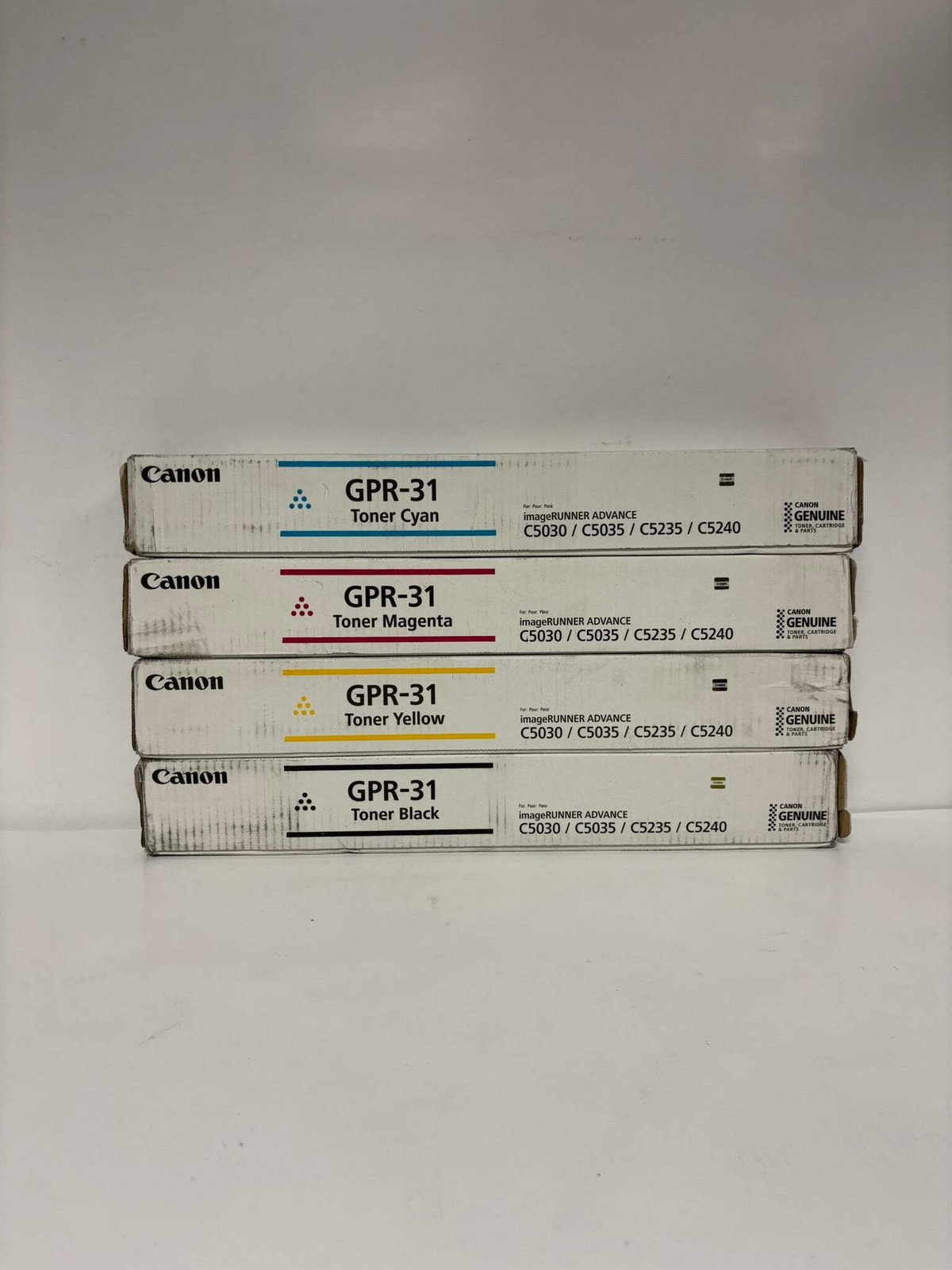 4 New Genuine Canon iR ADV C5030,C5035,C5235,C5240 GPR-31 CMYK Toners