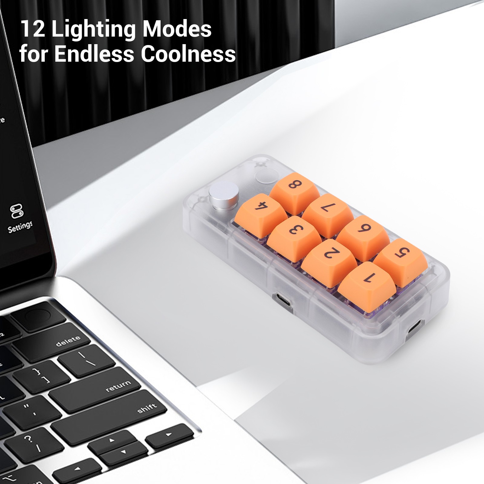 Wired USB C Numeric Keypad One Handed Macro Mechanical Keyboard 8 Programma RLWK