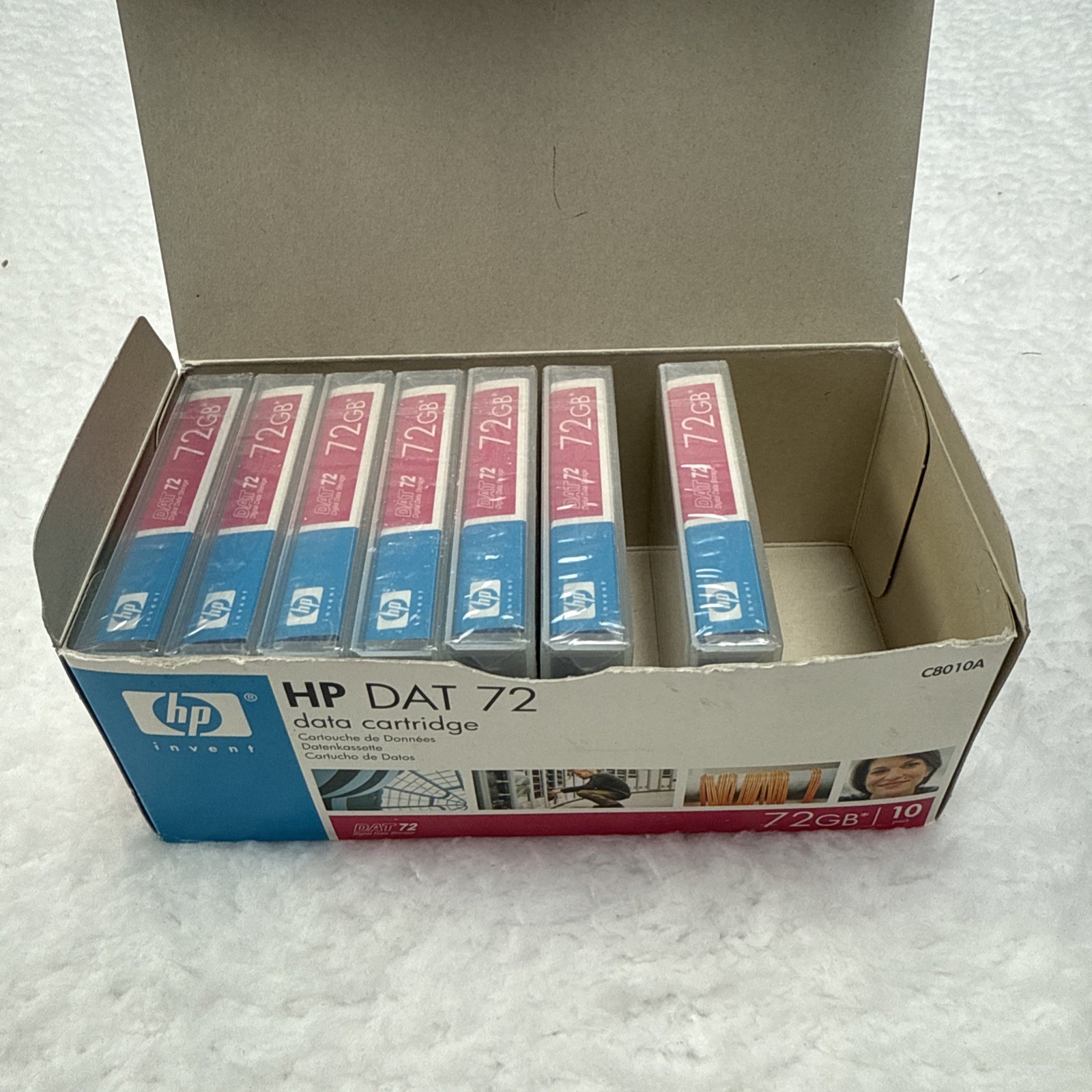 Lot of 7 HP C8010A  DAT 72 GB Data Tape Cartridge -  New Sealed