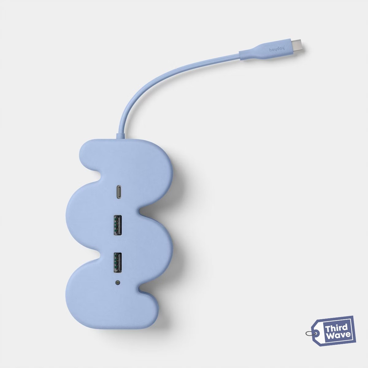 heyday - Novelty USB Hub - Squiggle Peri-Blue