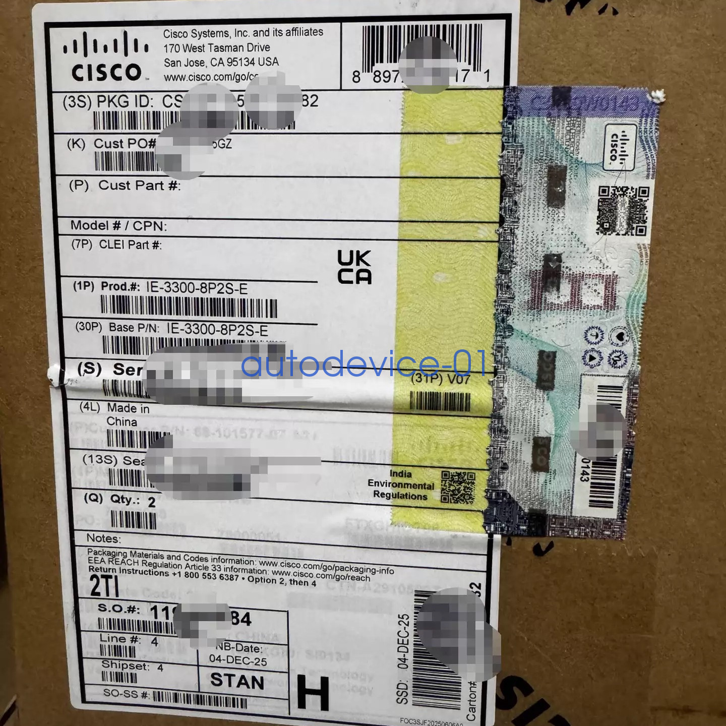 1PC Brand New Cisco IE-3300-8P2S-E Industrial Switch DHL/FedEx