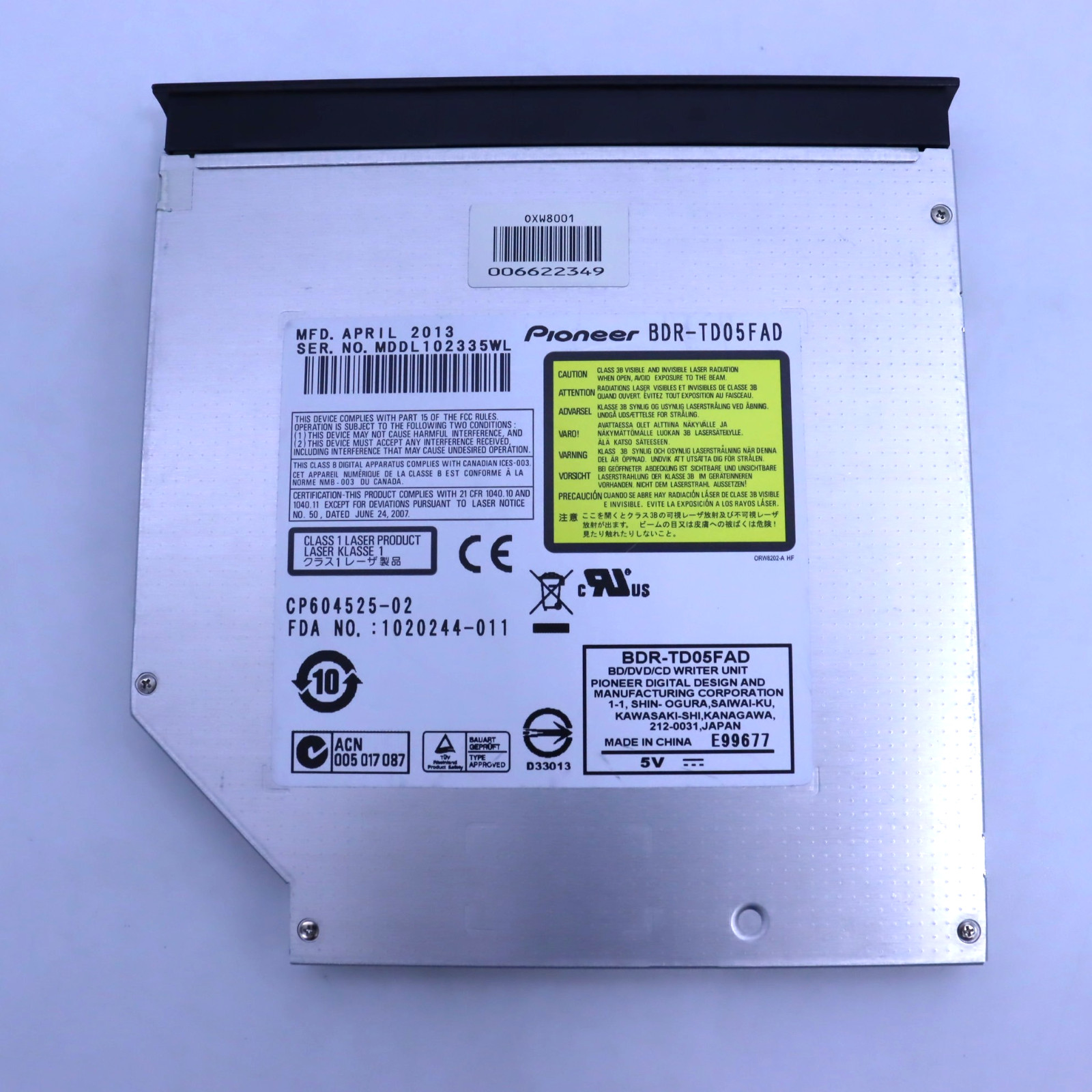 PIONEER BDR-TD05 Blu-ray Drive BD-R Optical Disc Writer From Japan