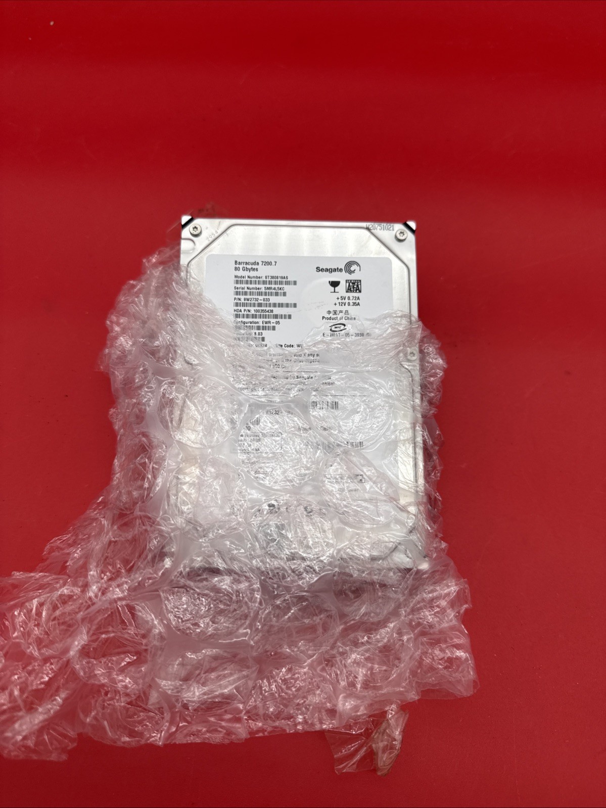 Seagate Barracuda 7200.7 80GB 7200RPM 3.5" SATA Hard Drive
