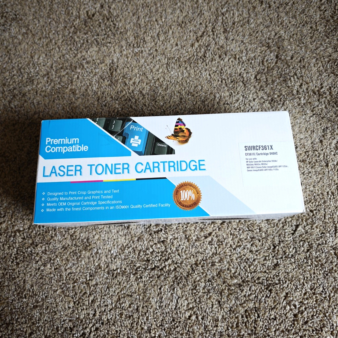 Premium Compatible CF361X 040HC Cyan Compatible Laser Toner Cartridge
