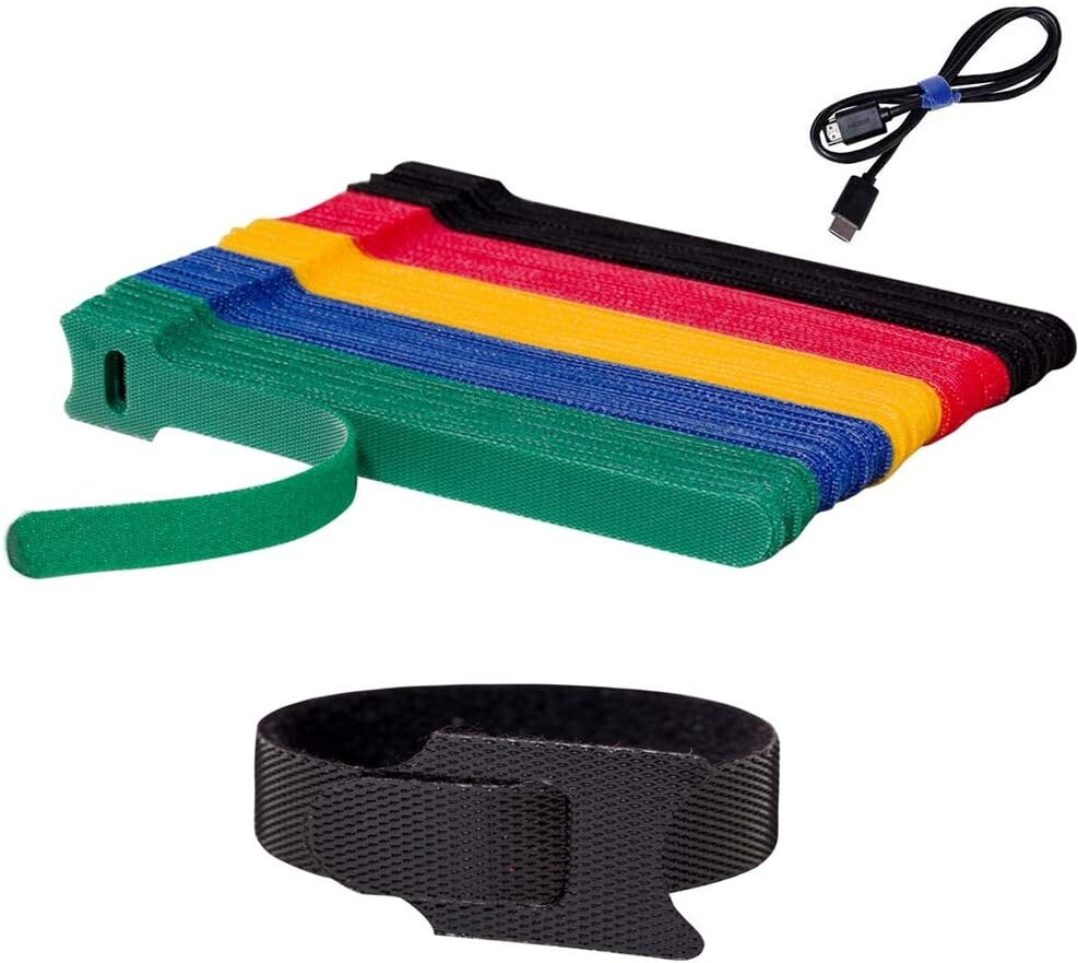100 bridas reutilizables de 6 pulgadas para cables, organizadores de cables