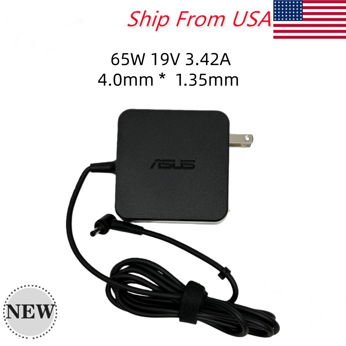 New Genuine 65W 19V 3.42A AC Adapter Laptop Charger For ASUS Zenbook 4.0*1.35mm