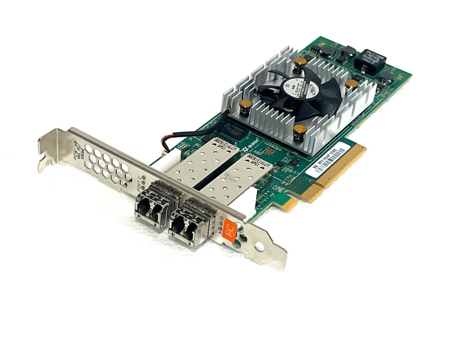 QLE2672 QLOGIC 16GB FC DUAL PORT PCIe HBA w/ 2 x 16G SFPs Sanblade