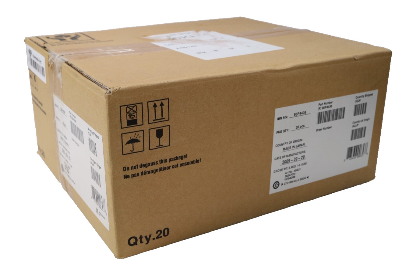 New Lot of 20xIBM 95P4436 LTO Ultrium 4 Data Tape 800GB Native 1.6TB Compressed