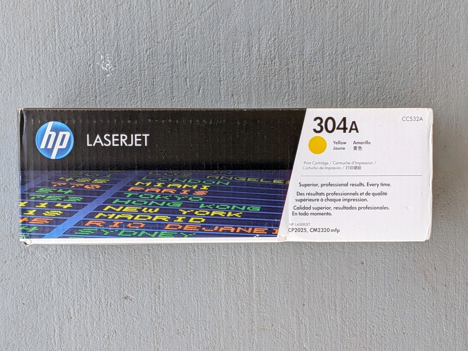 HP 304A Yellow Original LaserJet Toner Cartridge CC532A Genuine OEM Sealed