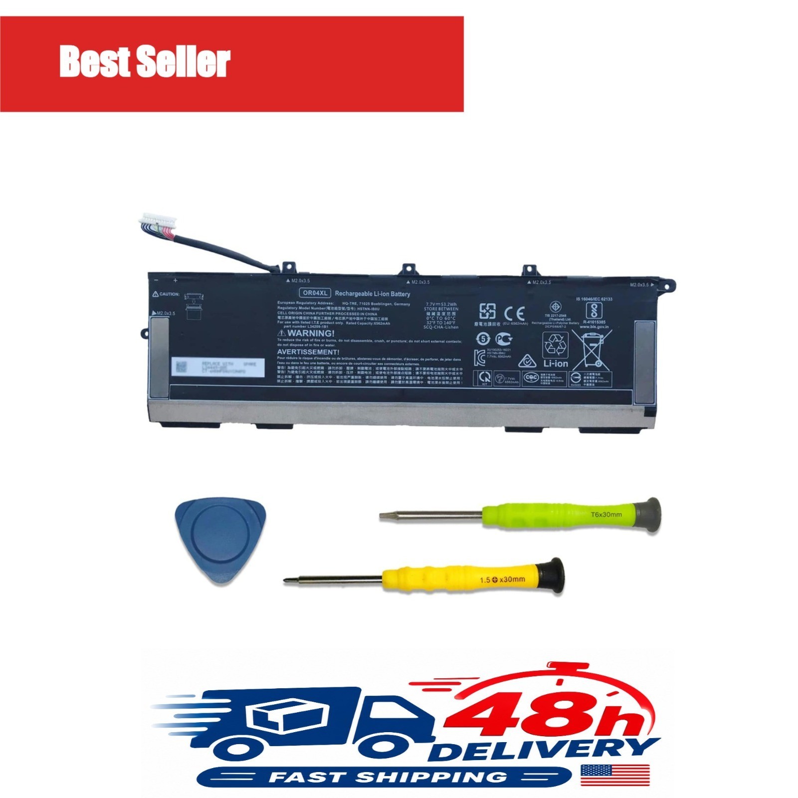 OR04XL L34449-005 Laptop Battery for HP EliteBook x360 830 G5 G6 53.2Wh