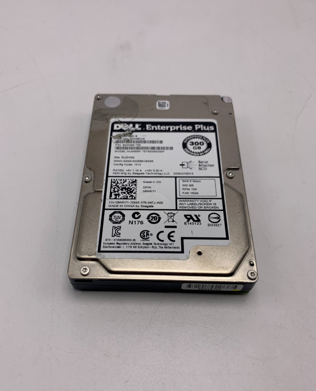 *Torn Label* Dell 8WR71 300GB 15K SAS 2.5" 6Gbps Hard Drive w60