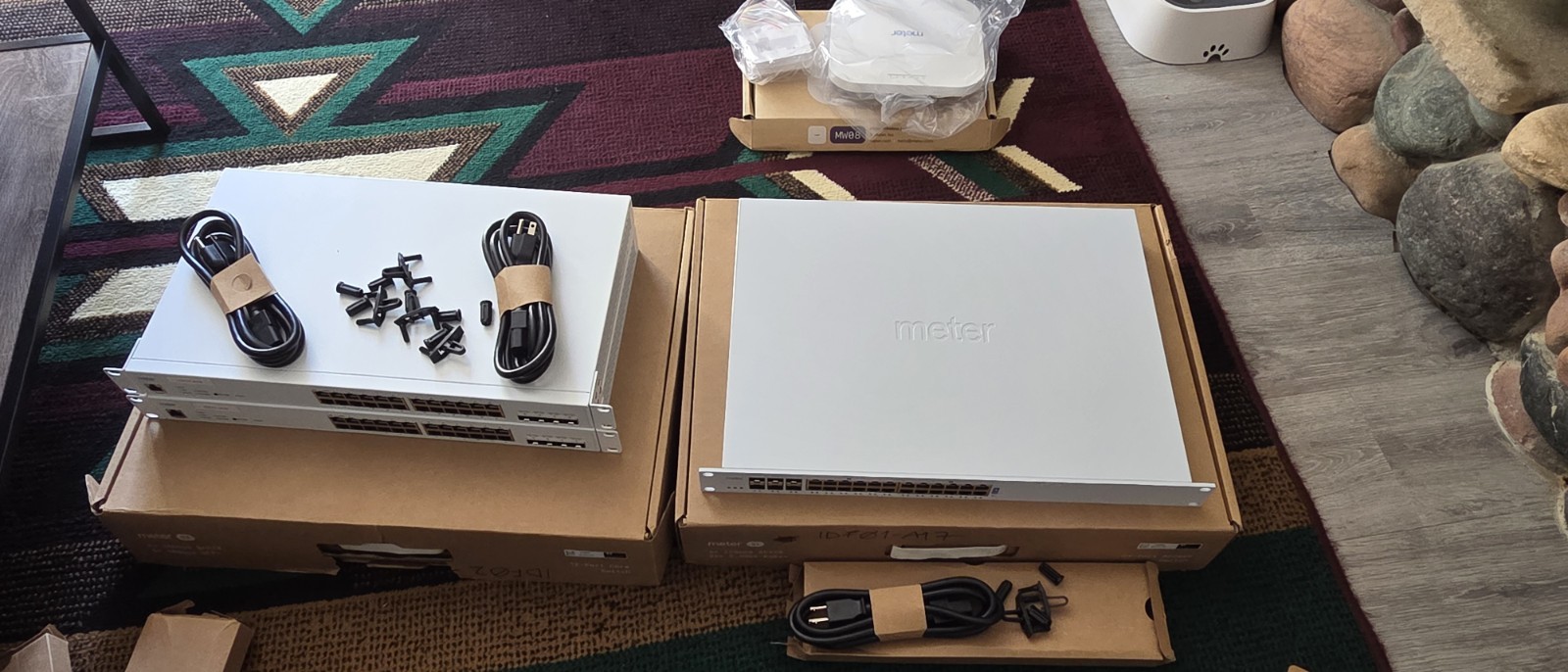Meter Enterprise Networking Lot - (2) MS10 28-Port PoE+ Switches, (1) S1 mGig...