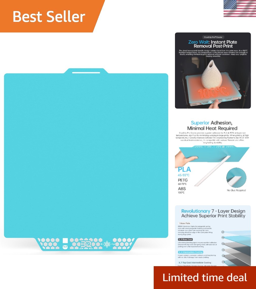 BIQU CryoGrip Pro Glacier Panda Build Plate for Bambu-Lab 3D Printers
