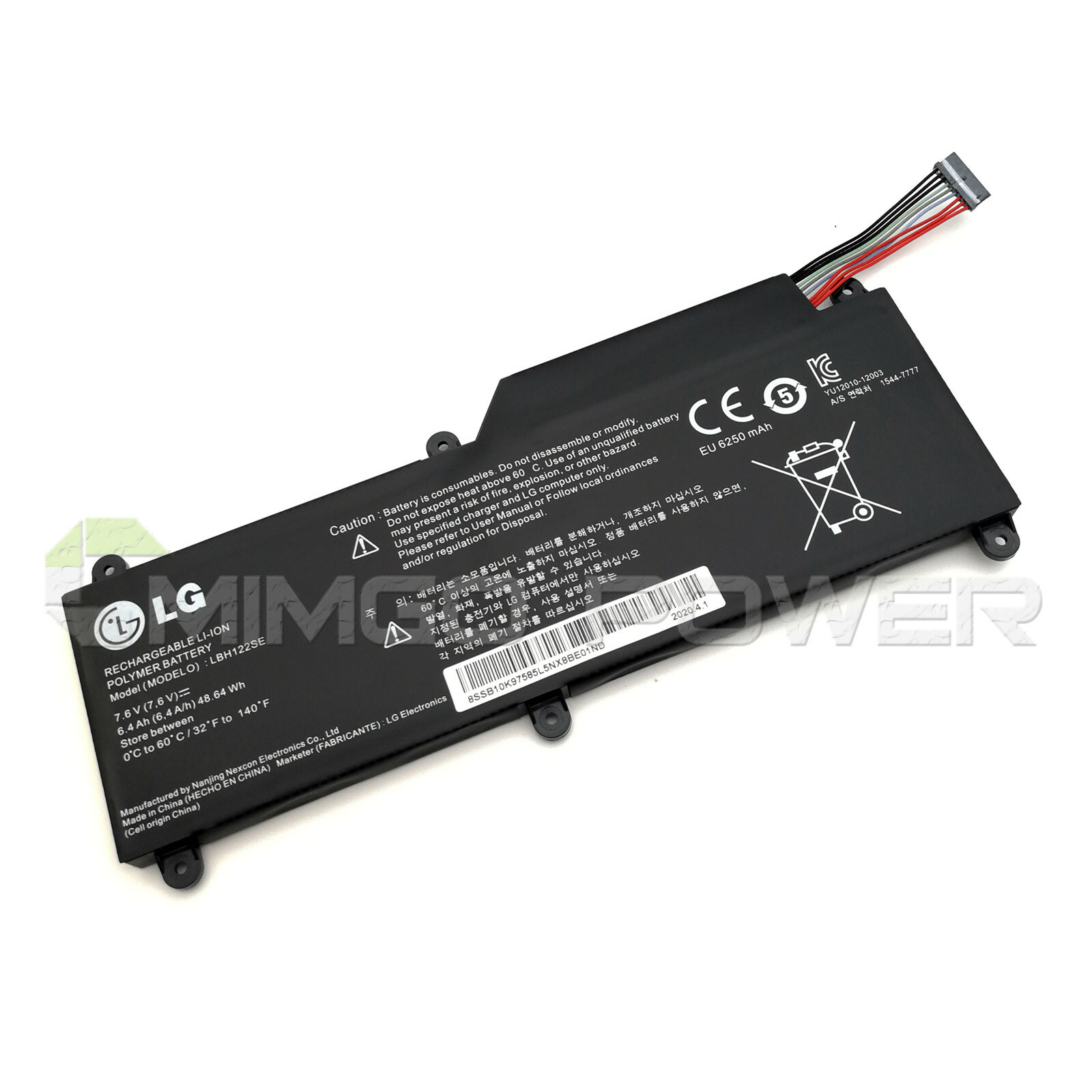 Genuine LBH122SE 7.6V 48.64Wh Battery for LG U460 U460-K U460-G U460-M Ultrabook
