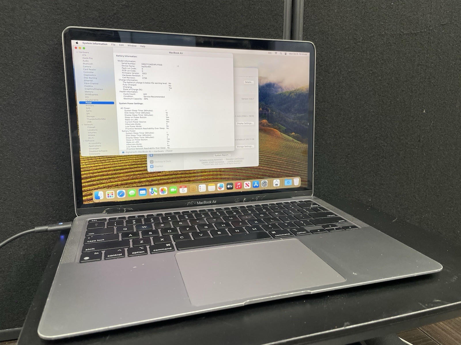 Apple MacBook Air A2337 Laptop M1 8GB RAM 256GB SSD (macOS Sonoma) *read*