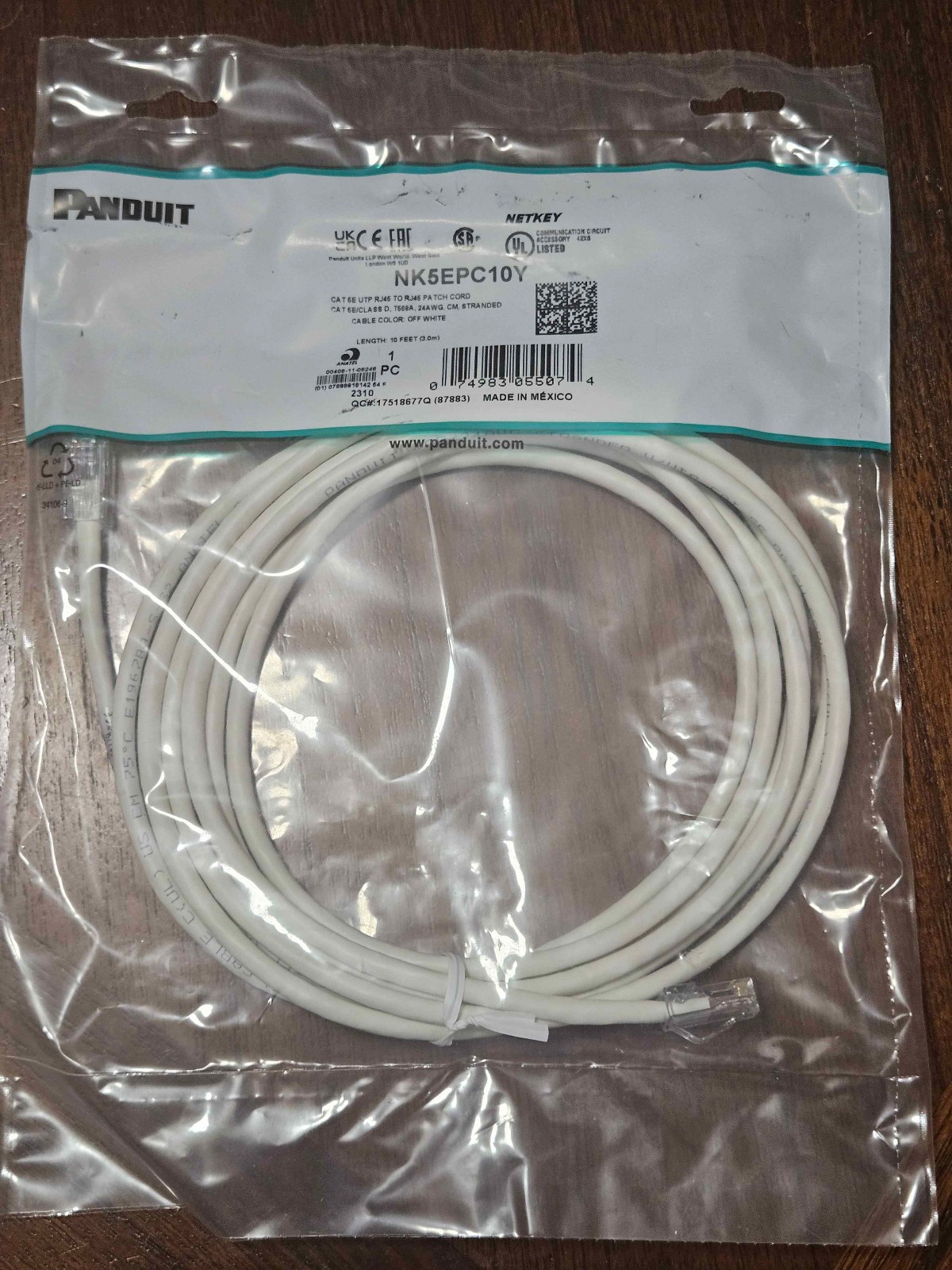 Panduit Patch Cord Cat 5e 10Ft NK5EPC10Y (lot of 10)