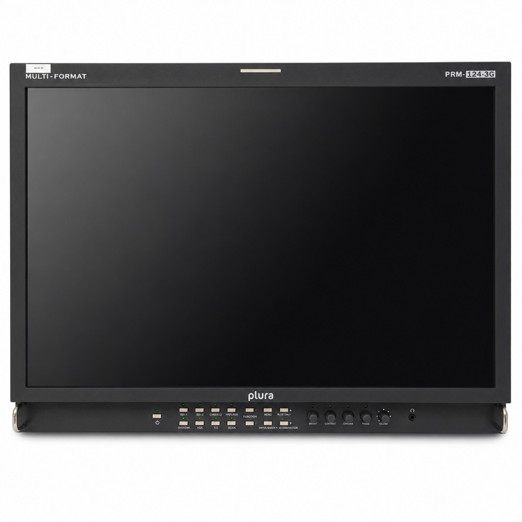 Plura PRM-124-3G 24" Multi-Format LCD Broadcast Video Production Monitor SDI