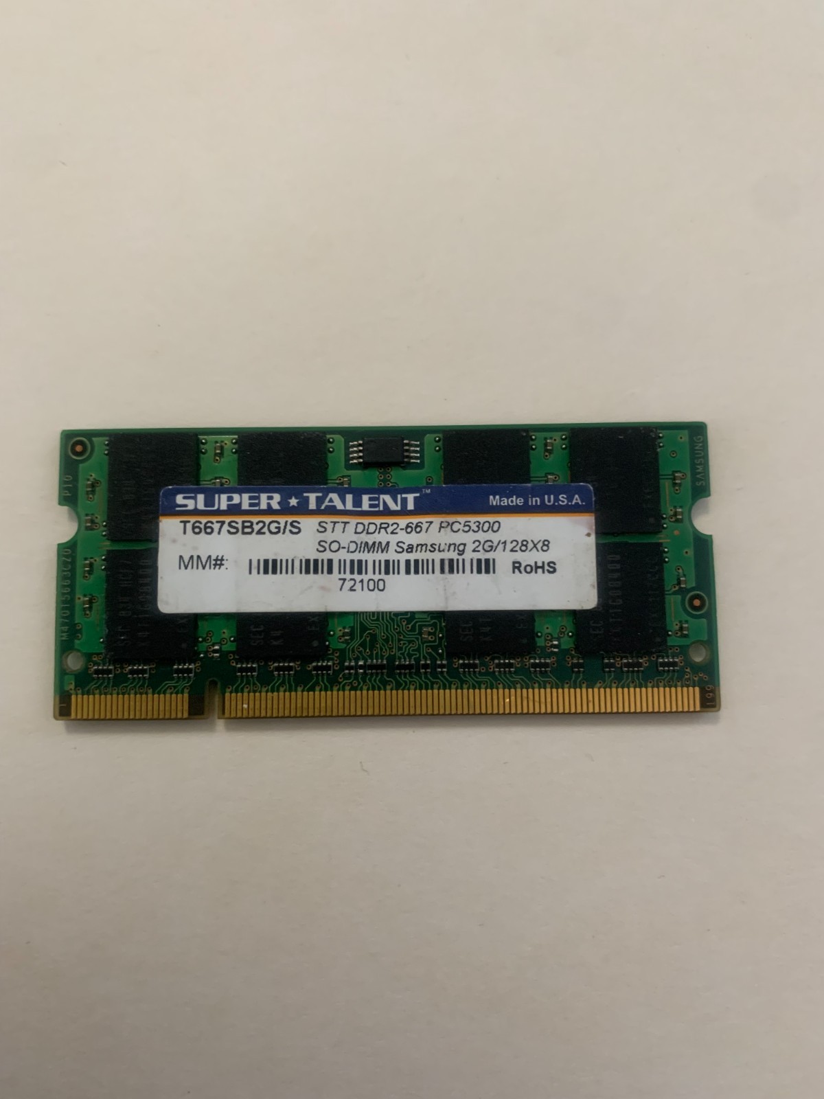 Super Talent 2GB DDR2-667 PC2-5300 SO-DIMM Laptop RAM Samsung Chips – Tested