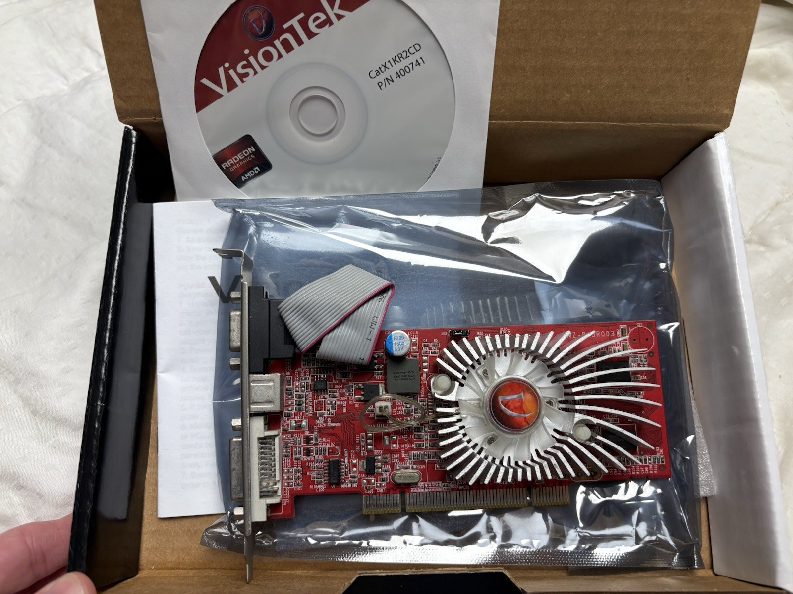 RARE NEW PCI SLOT Visiontek ATI X1550 256MB DDR2 VIDEO CARD VGA DVI Windows XP