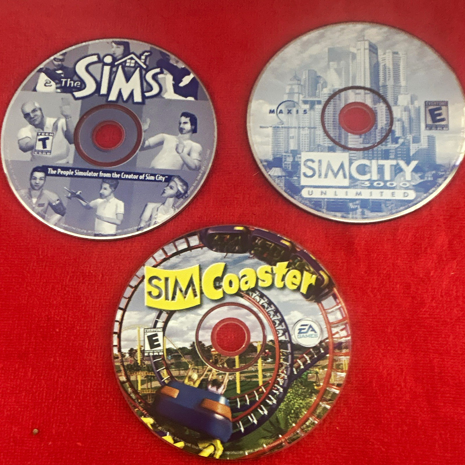 EA Games The Sims + SimCoaster + SimCity 3000 Unlimited PC CD for Windows