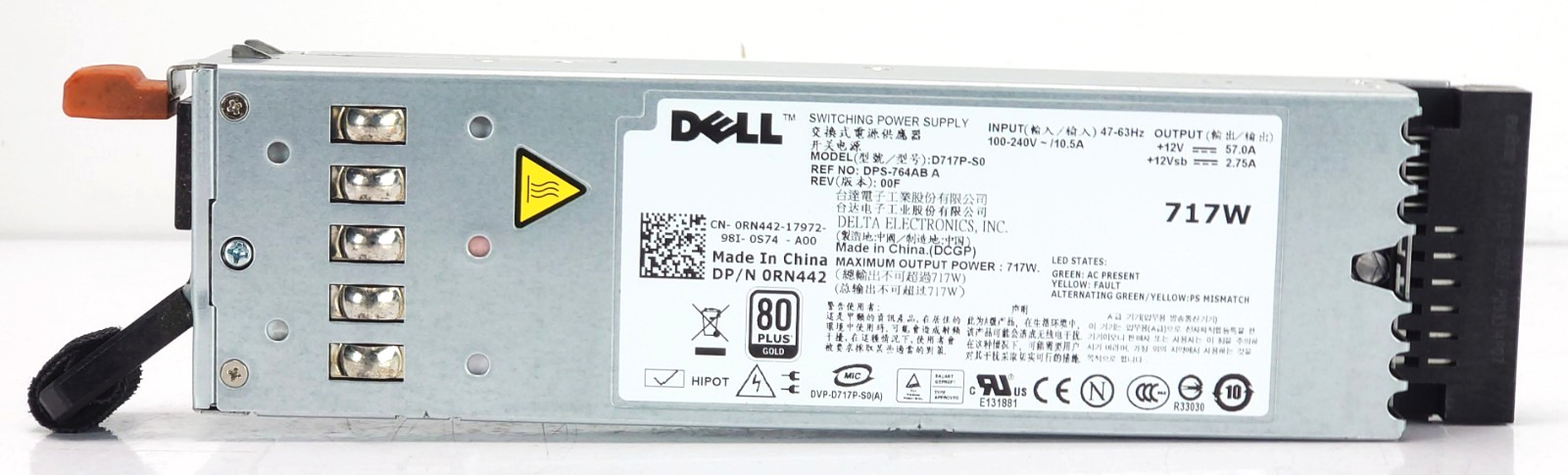 Dell D717P-S0 717W PSU Power Supply 0RN442 PowerEdge Server Power Supply