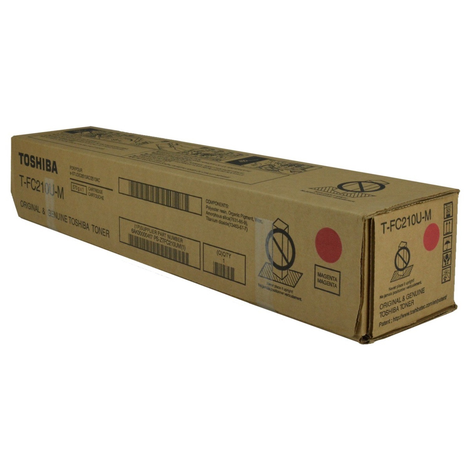 Genuine Toshiba T-FC210U-M Magenta Toner Cartridge