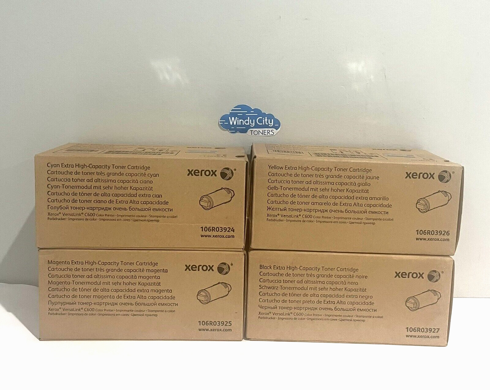 Xerox 106R03924 25 26 27 VersaLink C600 Extra High Capacity Toners Set CMYK NEW