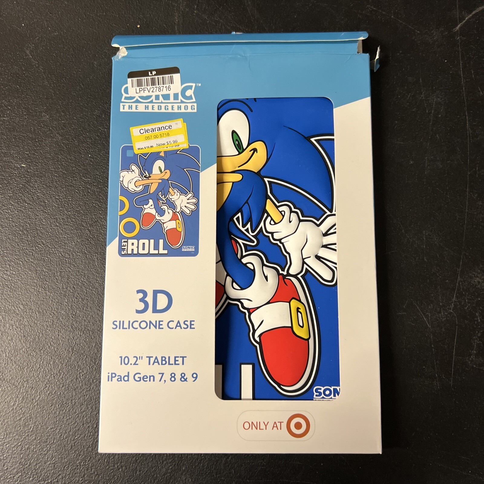 Sonic The Hedgehog iPad 10.2" Gen 7, 8 & 9 Silicone 3D Case Blue