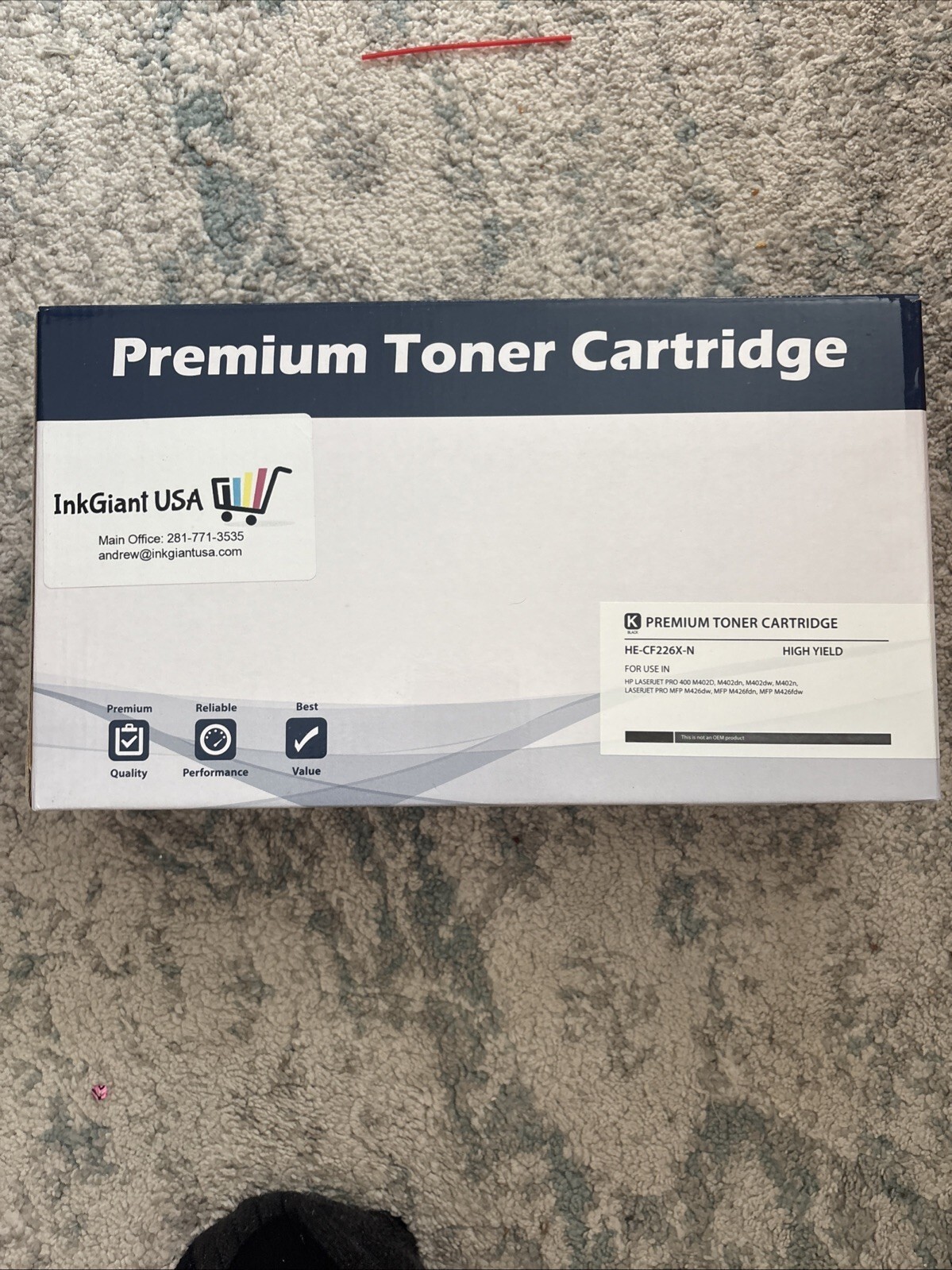 PREMIUM TONER CARTRİDGE HE-CF226X-N HIGH YIELD NEW SEALED