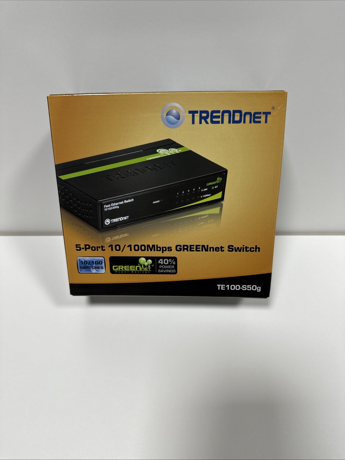 TRENDnet TE100 5-Port 10/100 Mbps GREENnet Switch External Switch TE100-S50g NEW