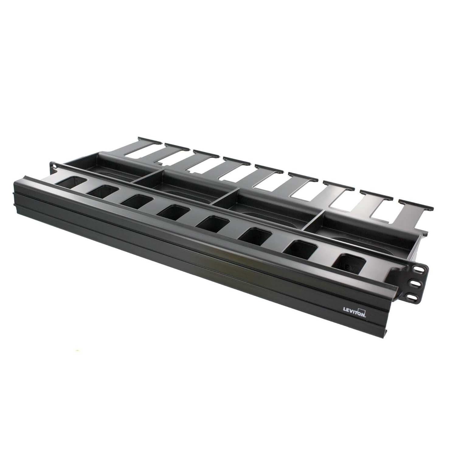 Leviton 491RU-HFR 1RU Rack Horizontal Slotted Duct Cable Management System