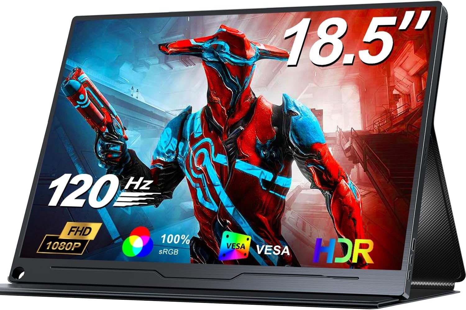 Eviciv 18.5" Portable Monitor 120Hz Gaming Monitor USB C Screen w/VESA.