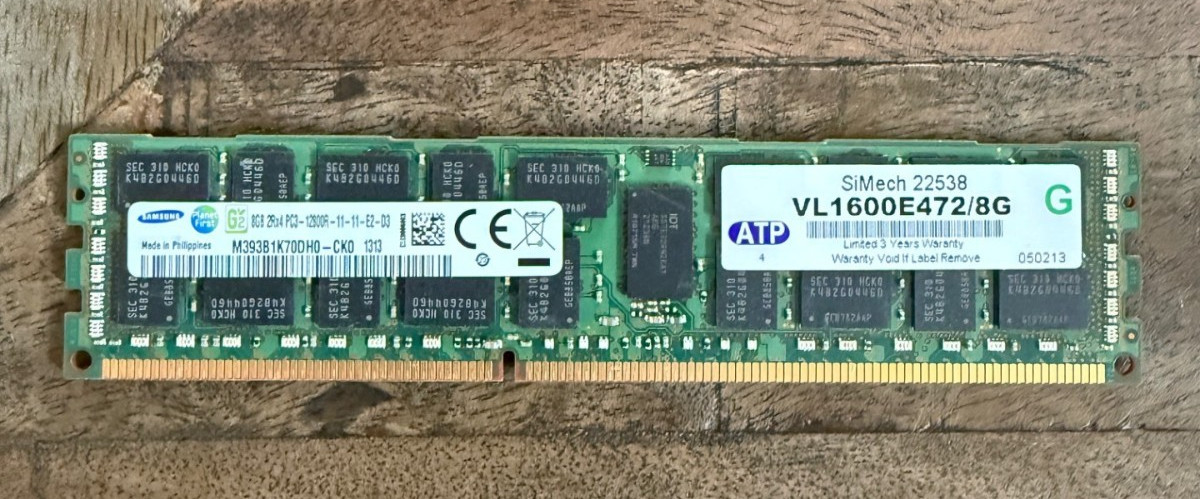 LOT OF 24 X 8GB Samsung M378B1G73EB0-CK0 8GB PC3-12800 DDR3-1600 DIMM Memory