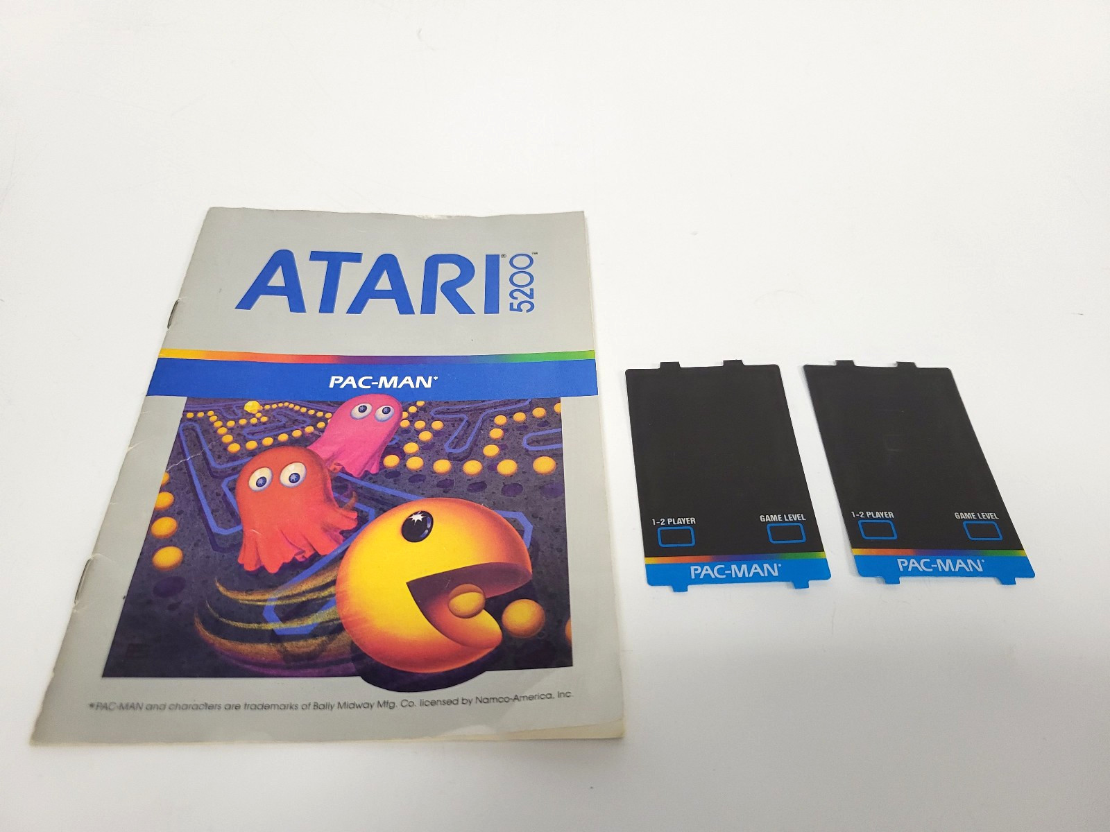 Vintage 1982 Pac-Man Manual and Controller Overlays for Atari 5200