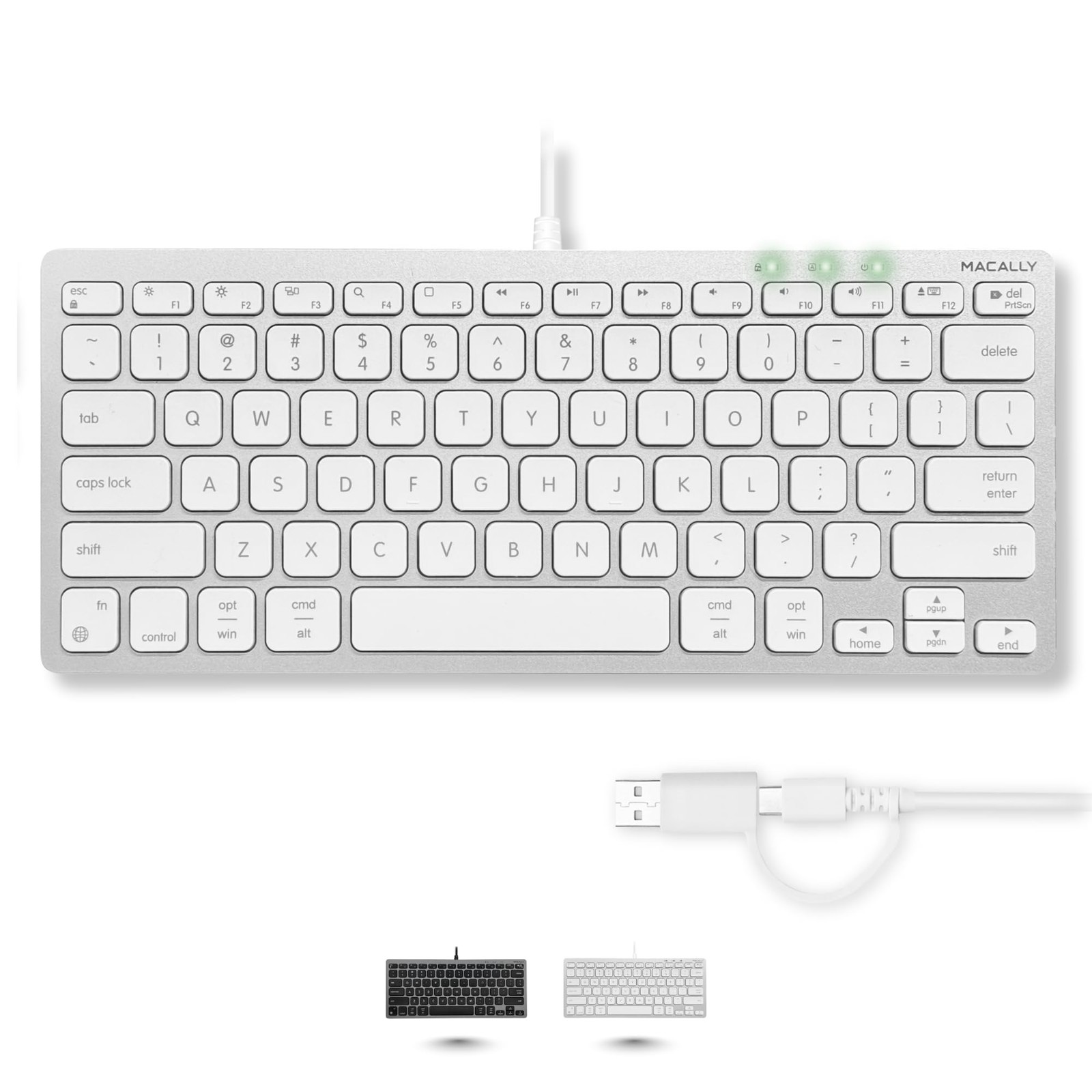 USB Wired Keyboard for Mac (USB + USB A) – Keyboard for MacBook /, iMac & Mac...