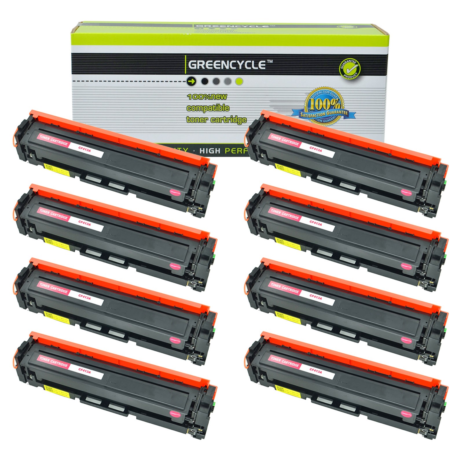 8PK CF413A Magenta Toner Cartridge 410A For HP LaserJet Pro M452dn MFP M477fdn