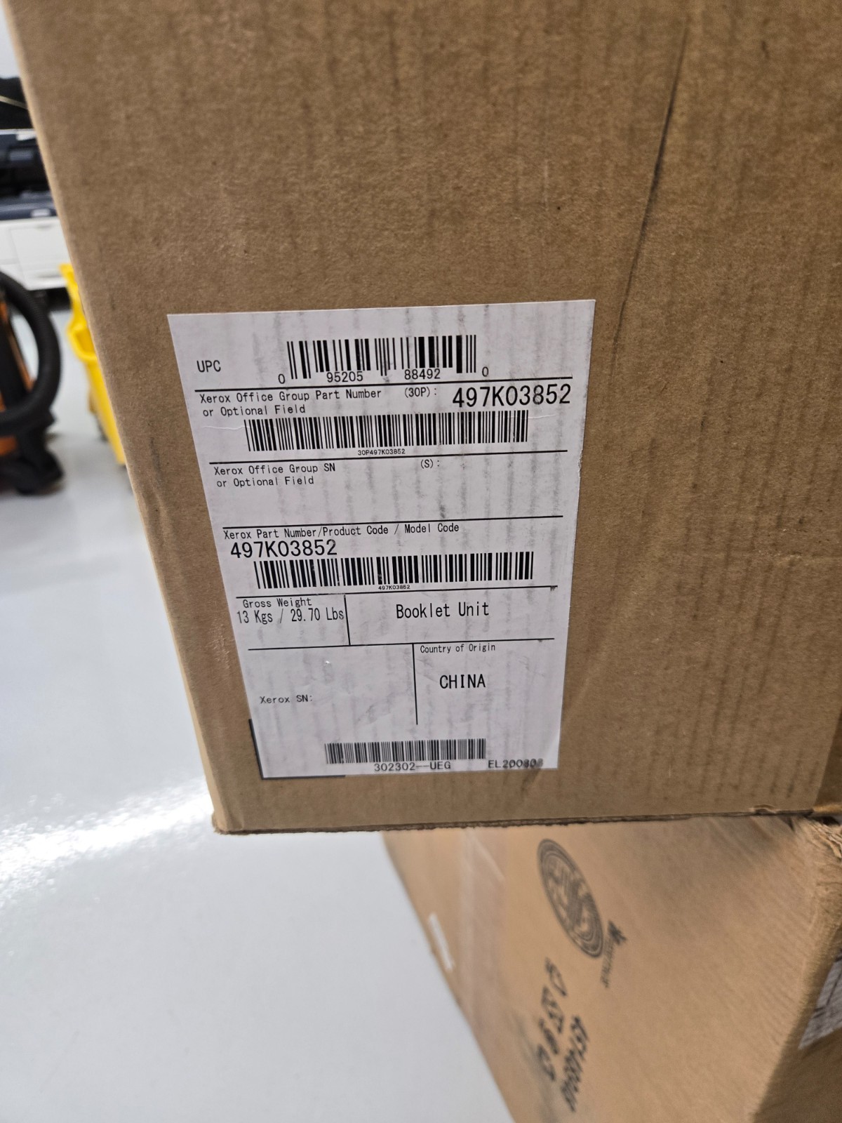 Xerox booklet maker for office finisher, 497K03852. 